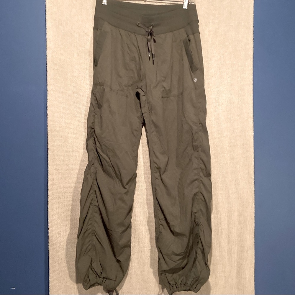 Drawstring parachute pants